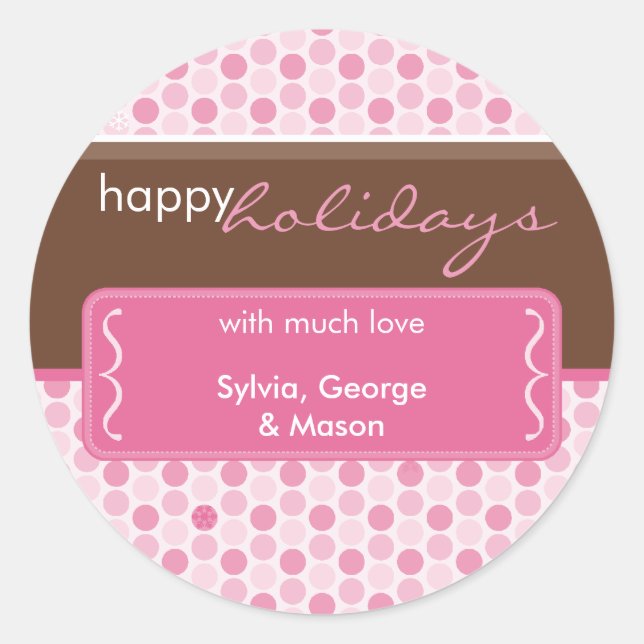 PERSONALIZED HOLIDAY STICKER :: spotted bracket 3 (Front)
