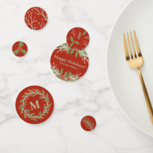 Personalized Holiday Table Confetti