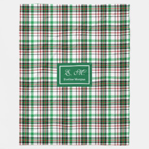 Personalized Holiday Throw Blanket Plaid Keepsake