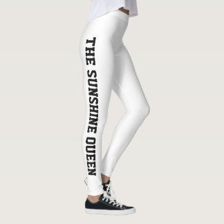 Personalized Holiday Vacation Classy White Black Leggings