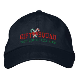 Personalized Holidays Gift Squad Candy Canes Embroidered Hat