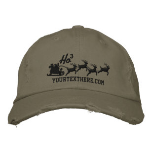 Personalized Holidays Santa Sleigh Ride Scene Embroidered Hat