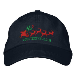 Personalized Holidays Santa Sleigh Ride Scene Embroidered Hat