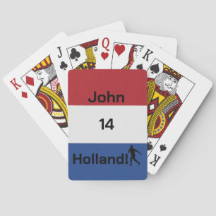 Personalized Holland Flag Football Game Playing Cards