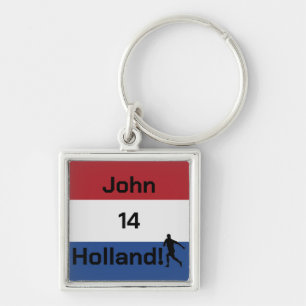 Personalized Holland Flag Soccer Pride Keychain