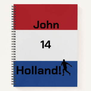 Personalized Holland Flag Soccer Pride Notebook