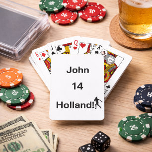 Personalized Holland Soccer Game Night Playing Cards
