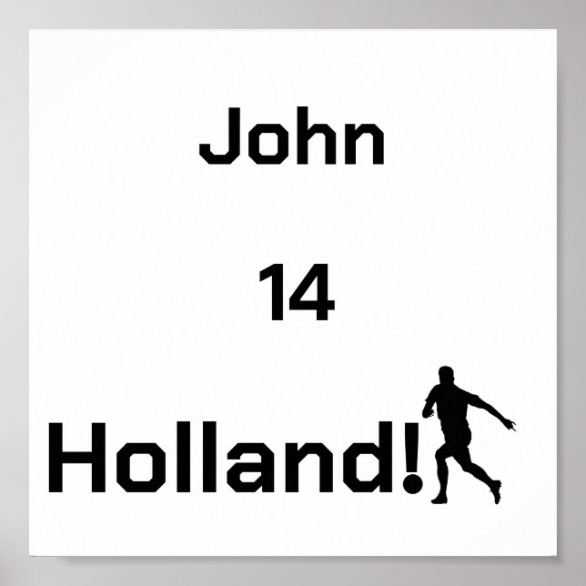 Personalized Holland Soccer Player Tribute Poster (Front)