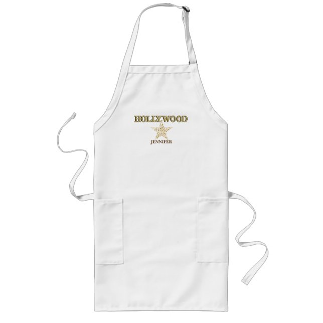 Personalized Hollywood Star Long Apron (Front)