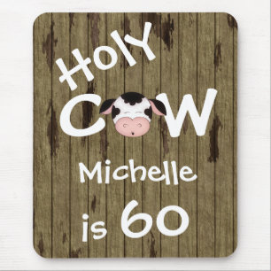 Personalized Holy Cow 60th Birthday Mousepad