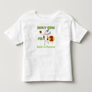 Personalized Holy Cow I'm 2 Birthday Tshirt
