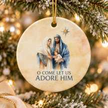 Personalized Holy Family Christmas Ornament