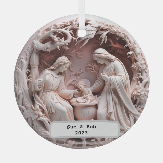 Personalized Holy Family Ornament (Front)