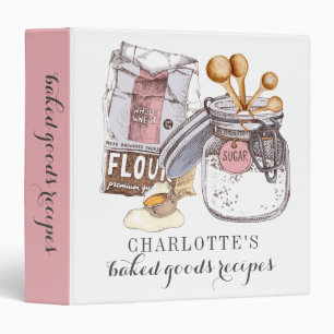 Personalized Home Baker Recipes Binder