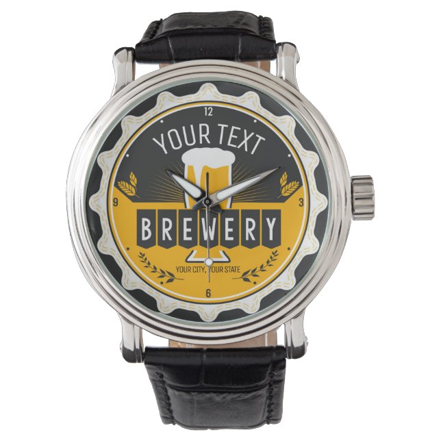 Personalized Home Brewery Craft Beer Bar  Watch (Front)