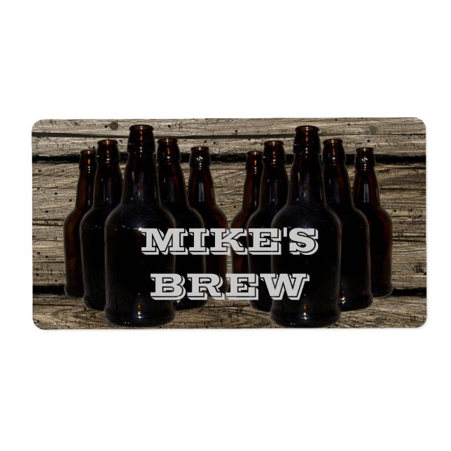Personalized Home Brewing Beer Brewer's Labels (Front)