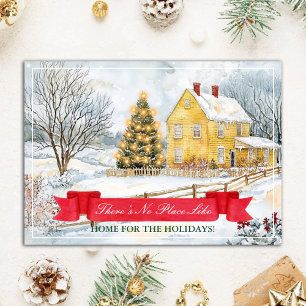 Personalized Home for the Holidays Realtor Card