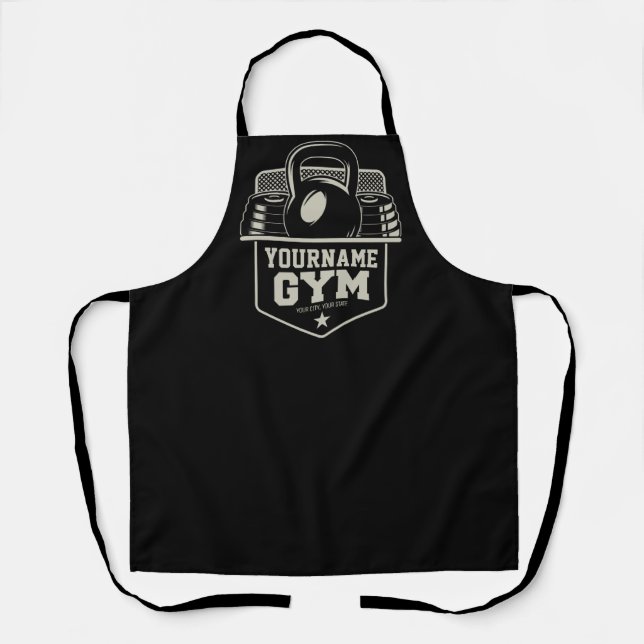 Personalized Home GYM Kettlebell Fitness Trainer   Apron (Front)