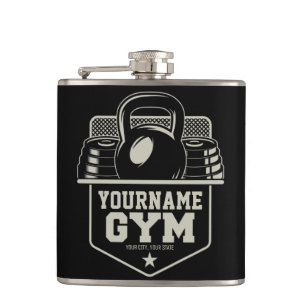 Personalized Home GYM Kettlebell Fitness Trainer Hip Flask