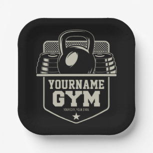 Personalized Home GYM Kettlebell Fitness Trainer  Paper Plate