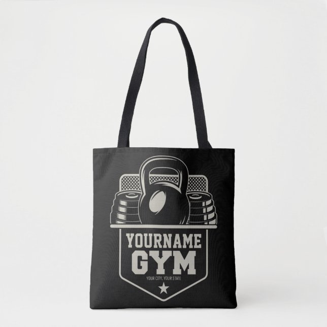 Personalized Home GYM Kettlebell Fitness Trainer  Tote Bag (Front)