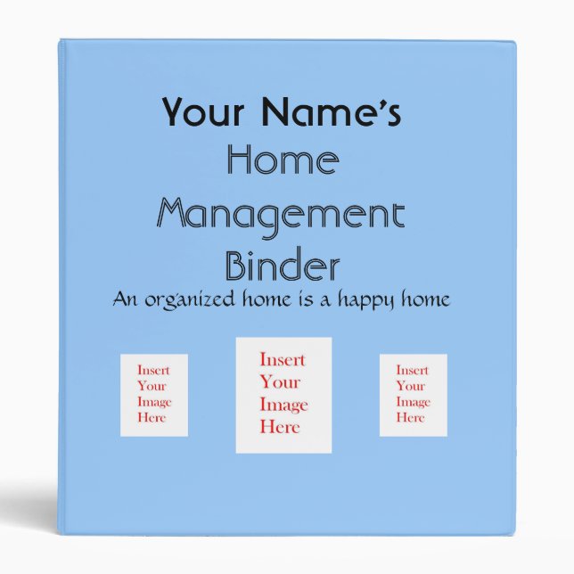 Personalized Home Management Binder (Front)