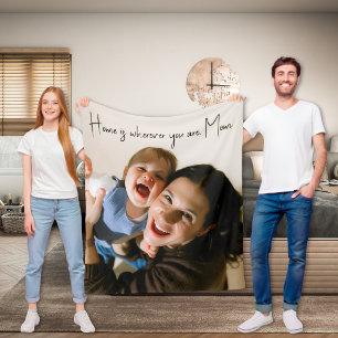 Personalized Home Mom Love Photo Fleece Blanket