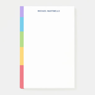 Personalized Home Office 5 Color Blocks Post-it Notes