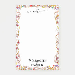 Personalized Home Office Colourful Curlies Post-it Notes