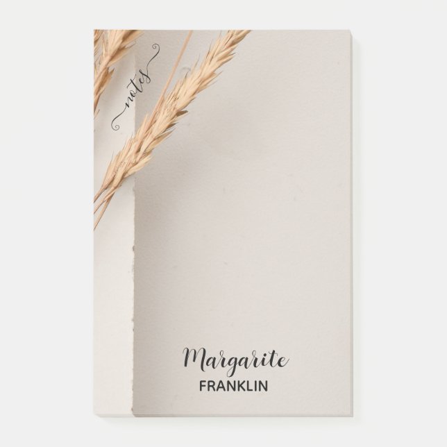 Personalized Home Office Nature Plants Notes (Front)