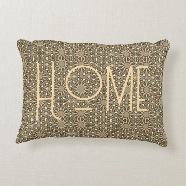 Personalized Home Sunburst  Accent Pillow (Back)