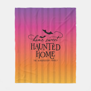 Personalized Home Sweet Haunted Home Halloween Fleece Blanket