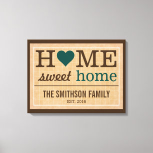 Personalized Home Sweet Home Family Welcome Sign