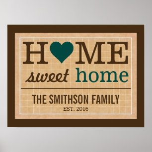 Personalized Home Sweet Home Family Welcome Sign