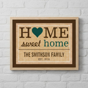 Personalized Home Sweet Home Family Welcome Sign