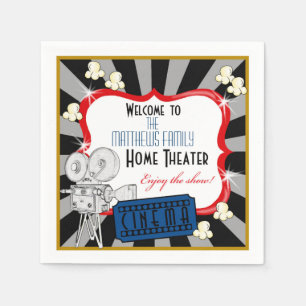 Personalized Home Theatre Movie Napkins