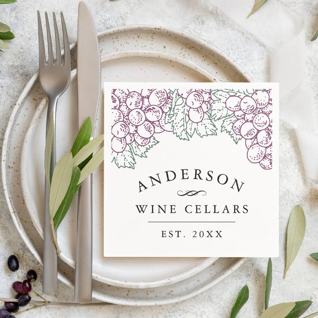 Personalized Home Wine Cellar Napkin (Creator Uploaded)