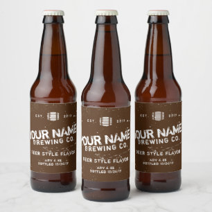 Personalized Homebrew Beer Kombucha Labels