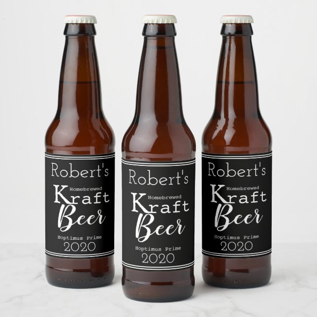 Personalized Homebrewed Beer Beer Bottle Label (Bottles)