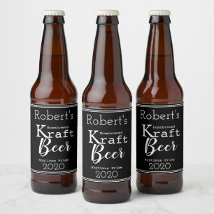 Personalized Homebrewed Beer Bottle Label