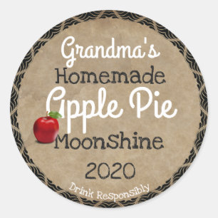 Personalized Homemade Apple Pie Moonshine Label