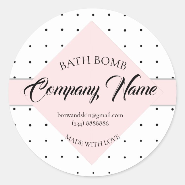 Personalized Homemade bath soap products Label (Front)