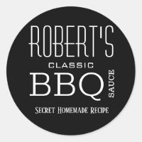 Personalized Homemade BBQ Sauce Label