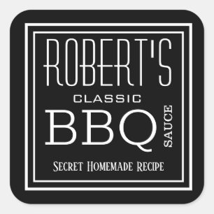 Personalized Homemade BBQ Sauce Label
