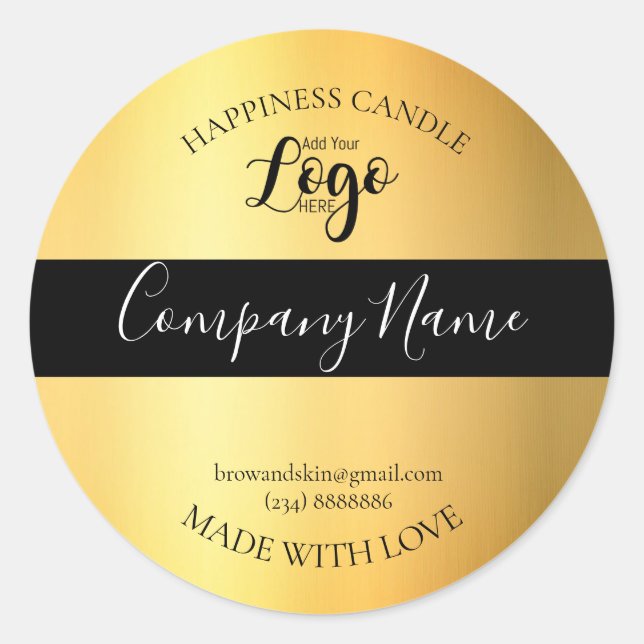 Personalized Homemade Candle Label (Front)