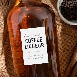 Personalized Homemade Coffee Liqueur Label