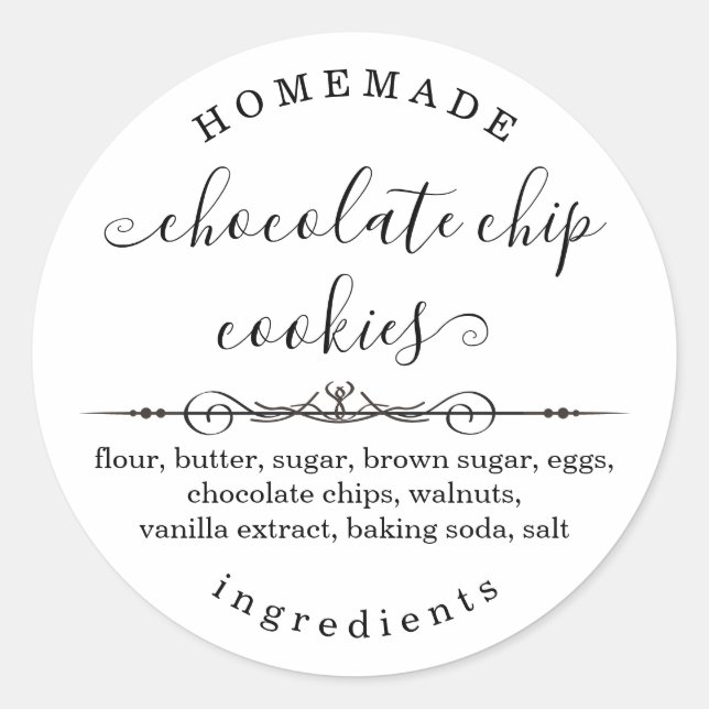 Personalized Homemade Food Sticker (Front)