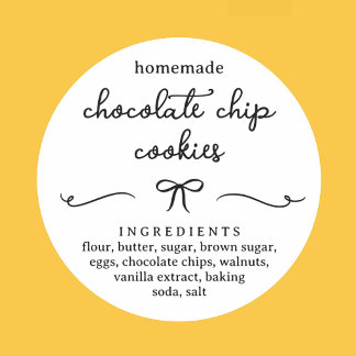 Personalized Homemade Food Sticker