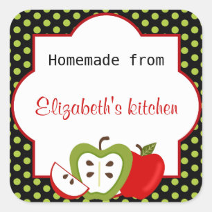 Personalized Homemade From Apples Large Sticker