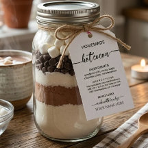 Personalized Homemade hot cocoa dry mix